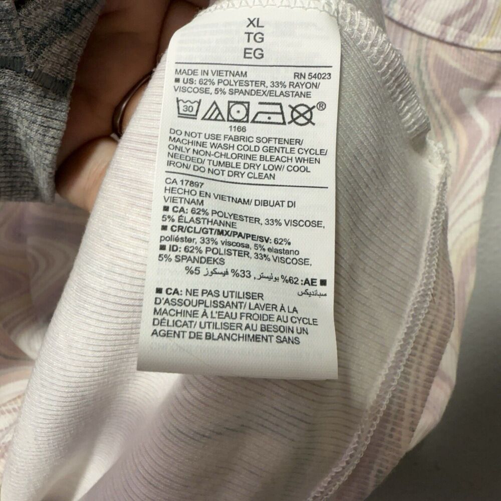 Old Navy Racerback Tank Top Women’s Size XL Pastel Marble Swirl Go-Dry Ultralite - Picture 3 of 6